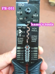 Kìm Đa Năng 3 Trong 1 Kìm Bấm Cos Tuốt Dây Cắt Fasen Fs-051 (Kìm Bấm Cos, Kìm Tuốt Dây)