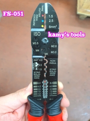 Kìm Đa Năng 3 Trong 1 Kìm Bấm Cos Tuốt Dây Cắt Fasen Fs-051 (Kìm Bấm Cos, Kìm Tuốt Dây)