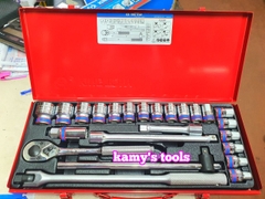 Bộ Tuýp Khẩu 24 Chi Tiết 1/2 inch Kingtony 10-32mm Hệ Mét Hệ Inch 4526mr01 Và 4526sr (Bộ Đầu Tuýp, Bộ Đầu Khẩu, Bộ Đầu Chụp)