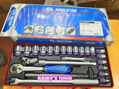 Bộ Tuýp Khẩu 24 Chi Tiết 1/2 inch Kingtony 10-32mm Hệ Mét Hệ Inch 4526mr01 Và 4526sr (Bộ Đầu Tuýp, Bộ Đầu Khẩu, Bộ Đầu Chụp)