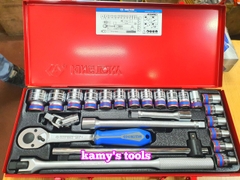 Bộ Tuýp Khẩu 24 Chi Tiết 1/2 inch Kingtony 10-32mm Hệ Mét Hệ Inch 4526mr01 Và 4526sr (Bộ Đầu Tuýp, Bộ Đầu Khẩu, Bộ Đầu Chụp)