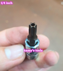 Tuýp lú đầu sao 6 cạnh 1/4 Inch Crossman T10 T15 T20 T25 T27 T30 T40 99-475 99-476 99-477 99-478 99-479 99-480 99-482