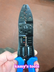 Kềm cắt tuốt bấm cos dây điện C-Mart model B0034-10 dài 250mm, kìm đa năng