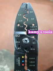 Kềm cắt tuốt bấm cos dây điện C-Mart model B0034-10 dài 250mm, kìm đa năng