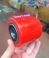 Bánh xe nâng tay PU đỏ 68x73, 70x80 bán lẻ từng cái