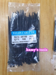 Dây rút dây thít nhựa màu đen 3x100 và 4x150 (1 bich/ 100 sợi)
