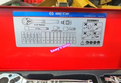 Bộ tuýp 1/4 inch ngắn và dài Kingtony 2526MR01 6 cạnh 26 chi tiết hệ mét