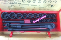 Bộ tuýp khẩu 3/4 inch đen Barker 23 chi tiết chính hãng