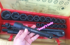 Bộ tuýp khẩu 3/4 inch đen Barker 23 chi tiết chính hãng