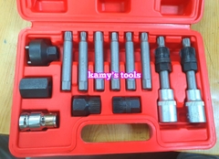 Bộ tuýp khẩu tháo mở puly máy phát 13 chi tiết