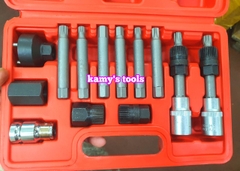 Bộ tuýp khẩu tháo mở puly máy phát 13 chi tiết