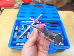 Bộ dụng cụ vệ sinh sam béc dầu, làm sạch lỗ kim phun máy dầu diesel 17 chi tiết Trigoldte