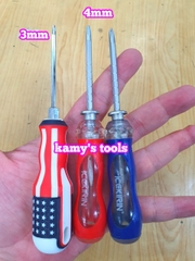 Tua vít 2 đầu bake dẹp 3mm 4mm tăng đơ và không tăng đơ dài ngắn