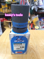 Đầu tuýp đầu khẩu đen dài lục giác dài 80mm Kingtony 1 inch 36mm 38mm 41mm 883536M 883538M 883541M