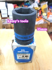 Đầu tuýp đầu khẩu đen dài lục giác dài 80mm Kingtony 1 inch 32mm 33mm 34mm 35mm 883532M 883533M 883534M 883535M