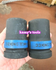 Đầu tuýp đầu khẩu đen dài lục giác dài 80mm Kingtony 1 inch 32mm 33mm 34mm 35mm 883532M 883533M 883534M 883535M