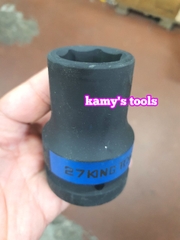 Đầu tuýp đầu khẩu đen dài lục giác dài 80mm Kingtony 1 inch 24mm 27mm 29mm 30mm 883524M 883527M 883529M 883530M