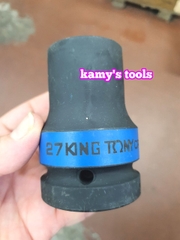 Đầu tuýp đầu khẩu đen dài lục giác dài 80mm Kingtony 1 inch 24mm 27mm 29mm 30mm 883524M 883527M 883529M 883530M