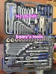 142 chi tiết bộ dụng cụ công cụ đồ nghề bộ tuýp đa năng 3 hệ 1/4 3/8 1/2 inch Yofe