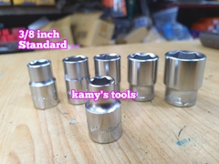 Đầu tuýp đầu khẩu ngắn 3/8 inch lục giác Standard chính hãng 8mm 10mm 12mm 13mm 14mm 17mm (lẻ từng cục)