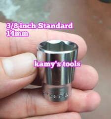 Đầu tuýp đầu khẩu ngắn 3/8 inch lục giác Standard chính hãng 8mm 10mm 12mm 13mm 14mm 17mm (lẻ từng cục)
