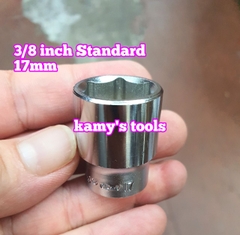 Đầu tuýp đầu khẩu ngắn 3/8 inch lục giác Standard chính hãng 8mm 10mm 12mm 13mm 14mm 17mm (lẻ từng cục)