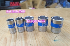 Đầu tuýp đầu khẩu ngắn 1/4 inch lục giác TOP chính hãng 5mm 6mm 7mm 8mm 9mm 10mm 11mm 12mm 13mm 14mm (lẻ từng cục)
