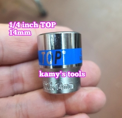 Đầu tuýp đầu khẩu ngắn 1/4 inch lục giác TOP chính hãng 5mm 6mm 7mm 8mm 9mm 10mm 11mm 12mm 13mm 14mm (lẻ từng cục)