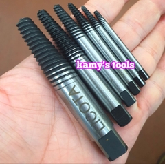 Bộ Mũi Vít Tháo Mở Bu Lông Ốc Vít Gãy Hỏng 6 Cây Licota Tap-50004 (Bộ Ta Rô Lấy Ốc Gãy, Dụng Cụ Lấy Ốc Gãy)