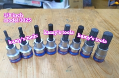 Đầu Khẩu Tuýp Lục Giác Lú Đầu 3/8 Inch Kingtony H3 H4 H5 H6 H7 H8 H10 H12 302503 302504 302505 302506 302508 302510 302512