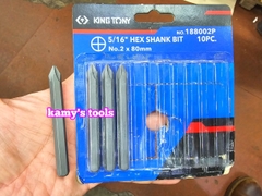 Mũi vít đóng bake PH2 PH3 PH4 Kingtony model 188002P 188003P 188004P dài 80mm