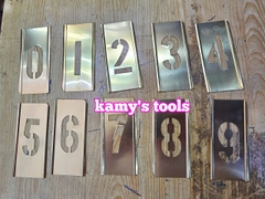 Bộ chữ và số phun sơn bằng đồng thau 50mm 75mm 100mm, bộ chữ số phun sơn