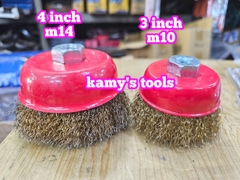 Chén cước 3 inch 75mm 4 inch 100mm loại dày tán M10x1.5 và M14x2.0