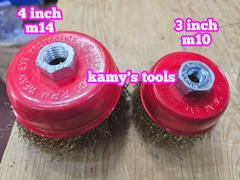 Chén cước 3 inch 75mm 4 inch 100mm loại dày tán M10x1.5 và M14x2.0