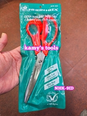 Kéo nguyễn đình cán nhựa dài 9 inch 225mm NHK-9ID thép không rỉ chính hãng nhơn hòa nguyễn đình