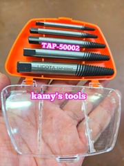 Bộ Mũi Vít Tháo Mở Bu Lông Ốc Vít Gãy Hỏng 5 cây Licota Tap-50002 (Bộ Ta Rô Lấy Ốc Gãy, Dụng Cụ Lấy Ốc Gãy)