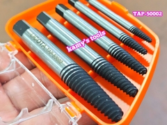 Bộ Mũi Vít Tháo Mở Bu Lông Ốc Vít Gãy Hỏng 5 cây Licota Tap-50002 (Bộ Ta Rô Lấy Ốc Gãy, Dụng Cụ Lấy Ốc Gãy)