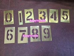 Bộ chữ và số phun sơn bằng đồng thau 50mm 75mm 100mm, bộ chữ số phun sơn