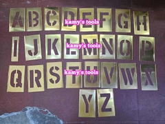 Bộ chữ và số phun sơn bằng đồng thau 50mm 75mm 100mm, bộ chữ số phun sơn