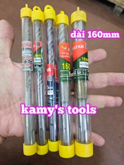 Mũi khoan bê tông đuôi gài 4 rãnh Avatar 6mm 8mm 10mm 12mm 14mm 16mm dài 160mm