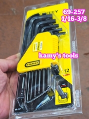 Bộ lục giác hệ inch 12 chi tiết stanley 69-257 1/16-3/8 inch