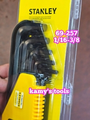 Bộ lục giác hệ inch 12 chi tiết stanley 69-257 1/16-3/8 inch