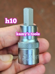 Đầu tuýp khẩu lú đầu lục giác 1/2 inch Licota 4mm 5mm 6mm 8mm 10mm 12mm 14mm 17mm