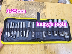 Bộ dụng cụ đục lỗ tròn trên da, vải, ron cao su, đột lỗ ron