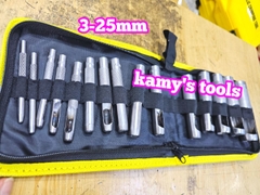 Bộ dụng cụ đục lỗ tròn trên da, vải, ron cao su, đột lỗ ron