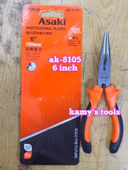 Kìm nhọn kiểu đức Asaki 6 inch 8 inch AK-8105 AK-8107, kềm nhọn