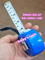 Thước cuộn 5m bản 25mm 1 mặt C-Mart model D0002-525-GY, thước kéo 5m mét, thước rút 5 mét