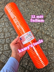 Dây xoắn hơi khí nén cam 5x8mm Luxtop 3 mét 6 mét 9 mét 12 mét 15 mét, dây hơi xoắn