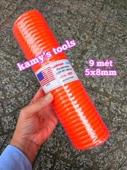 Dây xoắn hơi khí nén cam 5x8mm Luxtop 3 mét 6 mét 9 mét 12 mét 15 mét, dây hơi xoắn