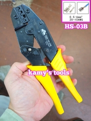 Kìm bấm cos ghim Fasen HS-03B có 4 lỗ dài 230mm bấm 0.5-6mm2, kềm bấm cos ghim